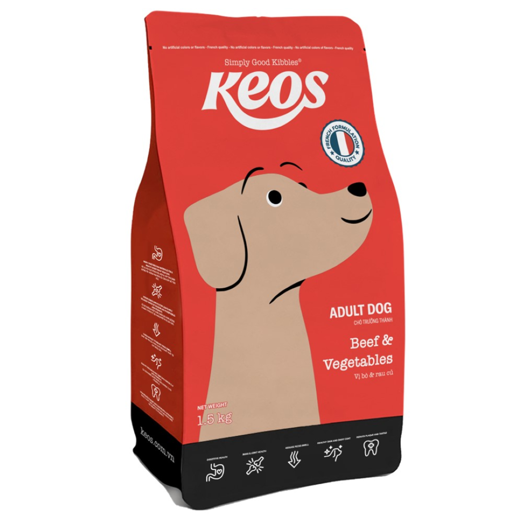 KEOS DOG ADULT BEEF N VEGETABLE 20KG